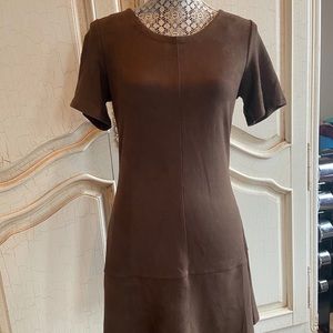 Brown suede feel dress